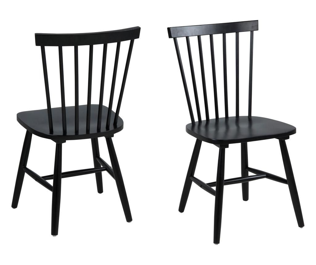 Set 2 scaune Riano Black - actona, Negru de la actona